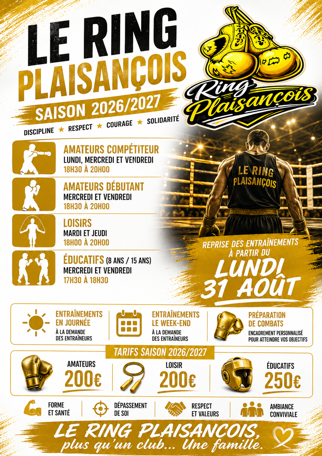Affiche Officielle Le Ring Plaisançois Saison 2026/2027